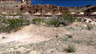 preview picture of video 'Eastbound Military train in Kingman Canyon Arizona'