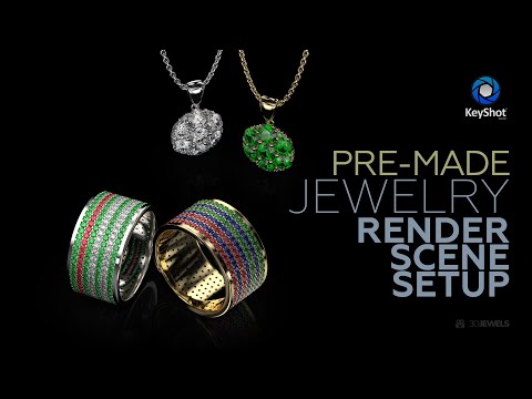 Turntable Sample Video Black Style Scene Setup for KeyShot Jewelry Rendering