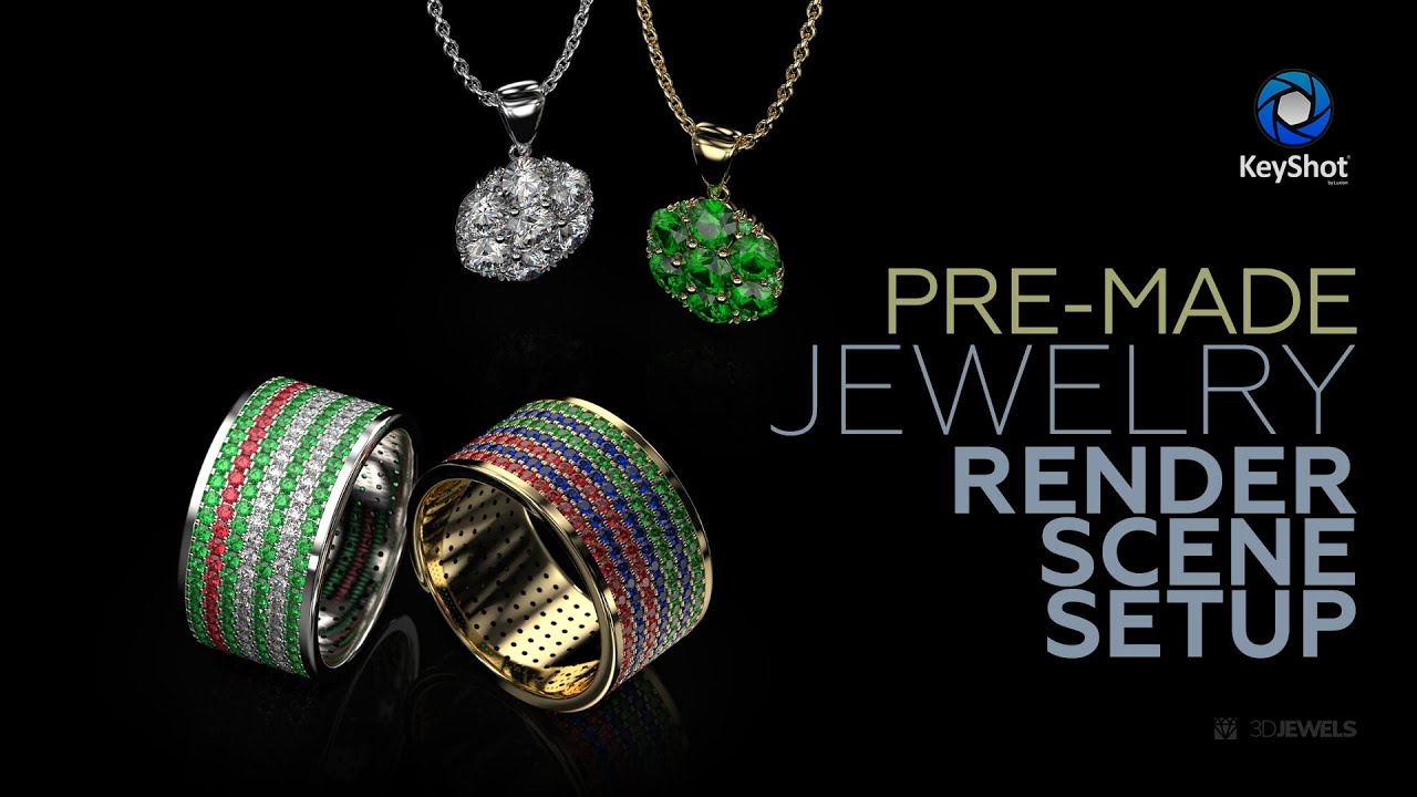 Black Style Scene Setup For KeyShot Jewelry Rendering 3D Model