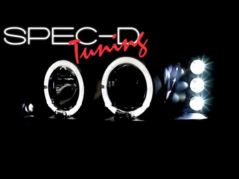 SPECDTUNING DEMO VIDEO: 1994-1997 HONDA ACCORD LED HALO PROJECTOR HEADLIGHTS