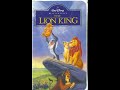 Opening To The Lion King 1995 VHS Version 1