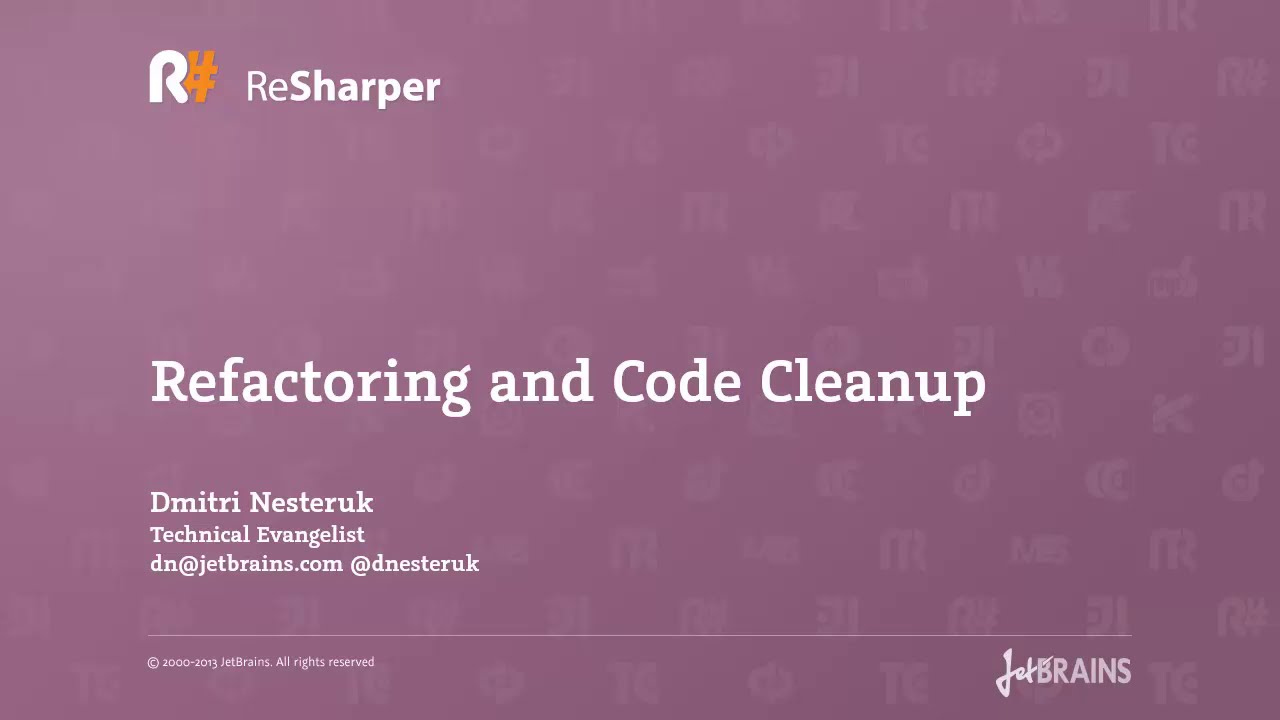 Refactoring and Code Cleanup with ReSharper