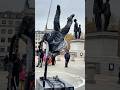 Human statue vs real statue. #livingstatue #floating #art