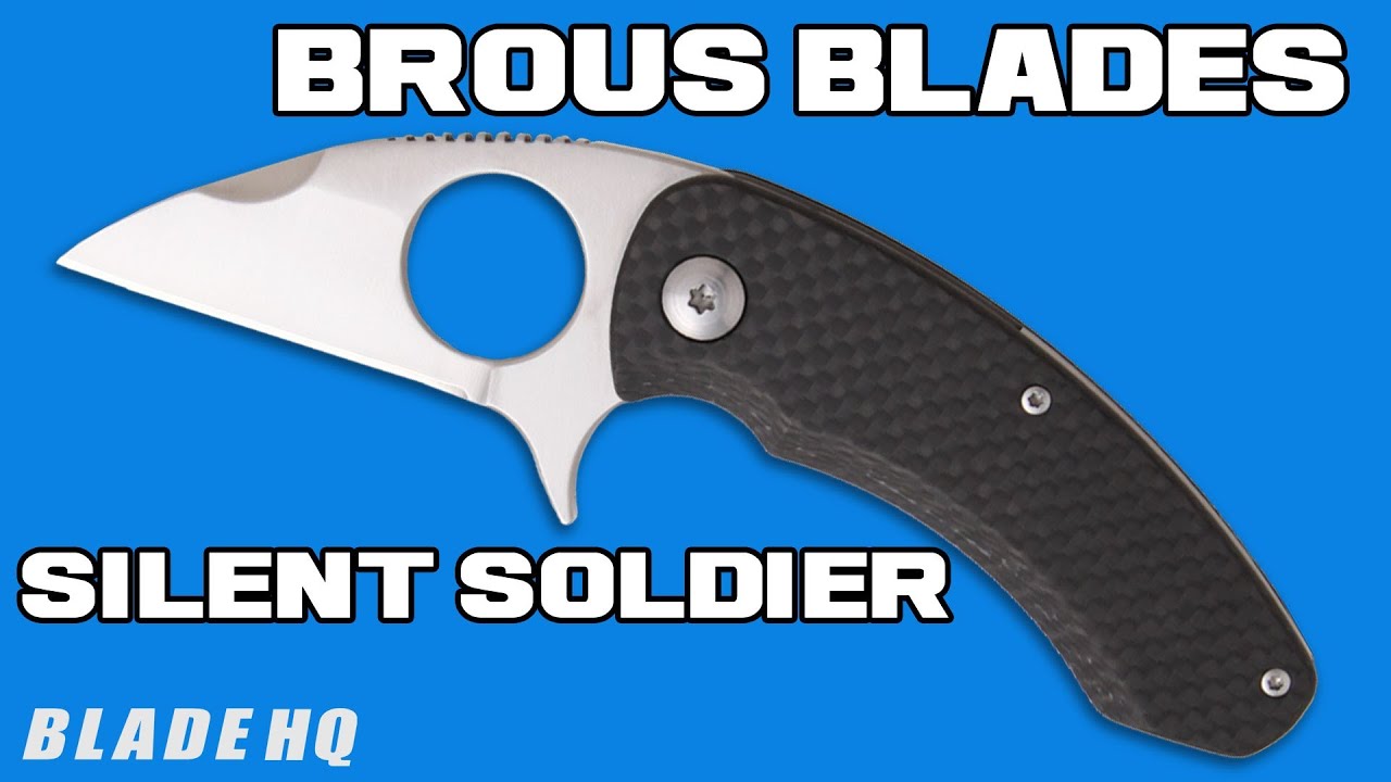 Brous Blades Silent Soldier Flipper Knife Carbon Fiber (2.5" Stonewash)