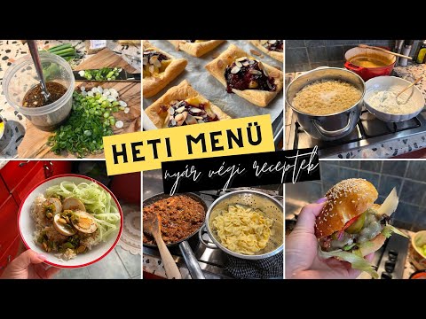HETI MENÜ ☀️💕 Nyár végi receptek az egész hétre - hamburger + zsemle, mayak tojás, nokedli, brassói!