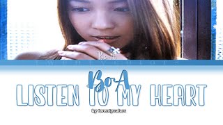 BoA (ボア) - LISTEN TO MY HEART (Color Coded Lyrics Kan/Rom/Eng)