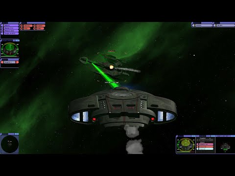 USS Defiant VS Klingon Neghvar Class Star Trek Bridge Commander Ship Battle Cloaking Tactics!