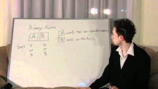 Structure in music, including Binary form and Ternary form.