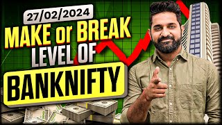 Make Or Break Level Of Banknifty | 27-FEB |Theta Gainers | English Subtitle