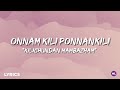 Onnam Kili Ponnankili Lyrics Kilichundan Mambazham