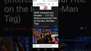 WWE SMACKDOWN RESULTS 1 2 2020
