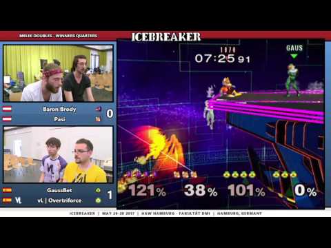 Icebreaker - Overtriforce + GaussBet Vs. Baron Brody + Pasi - Winners Quarters - Melee Doubles