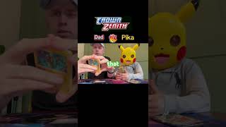 Dad vs Pika: Crown Zenith!! #dadandson #pokemon #pokemoncards #pikachu #pokemontcg