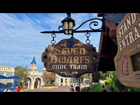 Riding Seven Dwarfs Mine Train Ride at Magic Kingdom | Full Queue Line, POV, and Wait Times