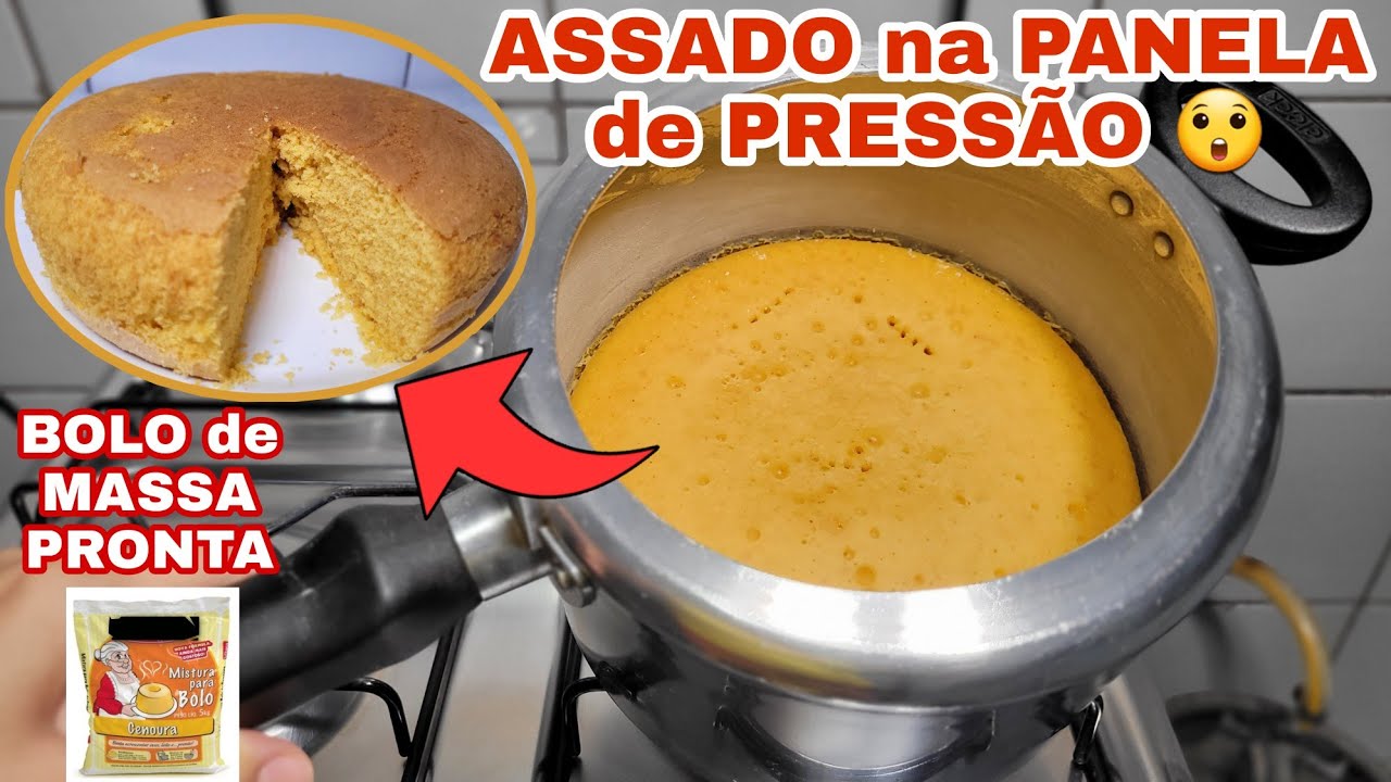 INCRÍVEL! 😲 BOLO de 3 INGREDIENTES (massa pronta) BOLO na PANELA de PRESSÃO! ECONOMIZE GÁS!