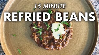 Make these refried beans from a can in less than 15 minutes