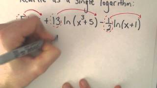 Logarithms : Expanding and Combining , Example 3