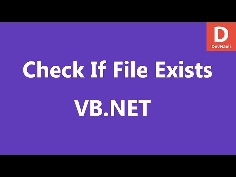 VB Net Check If File Exists