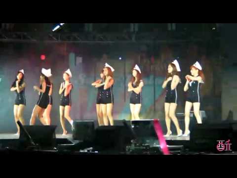 100911 SNSD Yuri&Hyoyeon&Tiffany Dance mistake