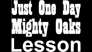 Mighty Oaks - Just One Day (Acoustic Lesson)+Tabs