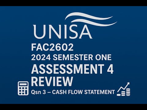 FAC2602 S1 2024 ASSESSMENT 4 QSN THREE = CASHFLOW STATEMENT