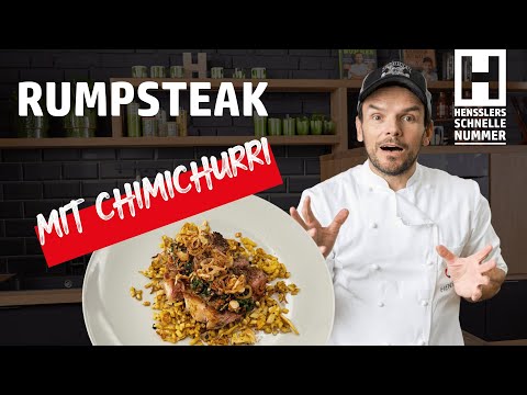 Schnelles Rumpsteak mit Chimichurri und knusprigen Kartoffeln Rezept von Steffen Henssler