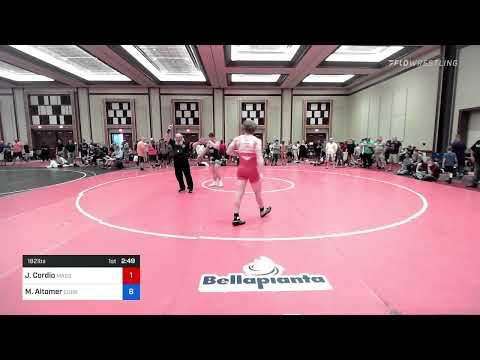 182 Lbs Round Of 16 - Joshua Cordio, Massachusetts Vs Michael Altomer, Curby 3 Style Wrestling Clu