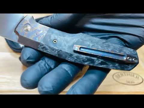 Moku-ti and marble carbon fiber " Fif20 " custom knife by Philippe Jourget