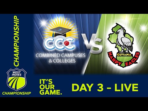 🔴 LIVE CCC v Guyana - Day 3 | West Indies Championship 2024 | Friday 19th April