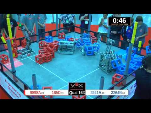 2015 VRC Engr Q163 - 9898A 185D vs 3921A 3264B - 54 to 62 - VEX Worlds 2015 - Engineering Division