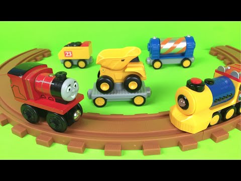 CAT Preschool Express Train with the mini mighty machines the yellow construction toys