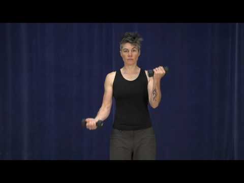 Biceps strengthening (standing)* - YouTube video thumbnail.