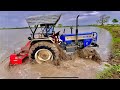 Rice 🌾 Farming Prepare | Swaraj 744 XT 2WD Tractor 🚜 attached Rotarvetor working in fully Mud |