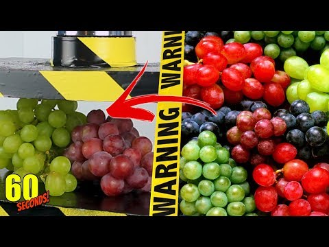 60 SECONDS Experiment - HYDRAULIC PRESS VS Grapes | CRASH TEST