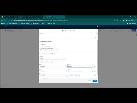 Automatically create contact when the account is created using flow #inSalesforce