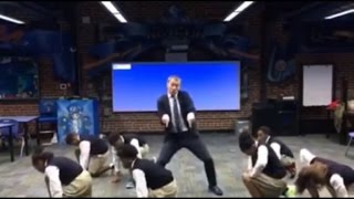 Teacher Breaks Out Impressive Hip Hop Moves with Students