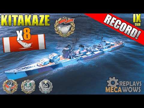 Kitakaze 8 Kills & 185k Damage | World of Warships Gameplay 4k