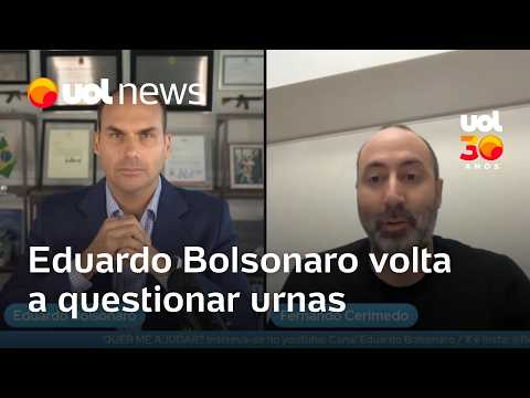 Eduardo Bolsonaro volta a descredibilizar sistema eleitoral após dado falso de Flávio sobre urnas