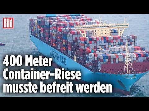 Auf Grund gelaufen: Container-Riese steckte fest | Wangerooge