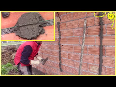 How to make intermediate masters for covering walls with mortar