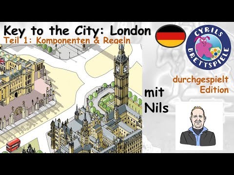 Cyrils Brettspiele - Key to the City Brettspiel (S157E01) - Komponenten & Regeln
