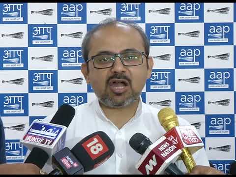AAP Leader Dilip Pandey Briefs Media on CBI raid at Satyendra Jain's House