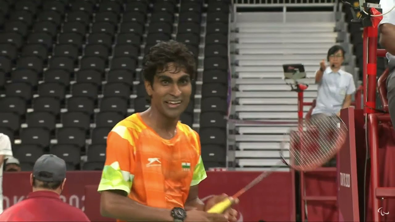 BHAGAT Pramod 2-0 win against FUJIHARA Daisuke (JPN) in Semi-final Badminton Tokyo2020 Paralympics