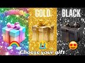 Choose your gift 🎁🤩💝🤮||3 gift box challenge||2 good & 1 bad||Rainbow, Gold & Black #giftboxchallenge