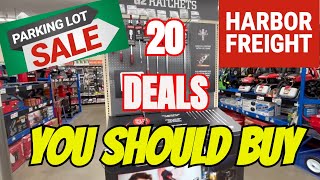 Harbor Freight 20 things to Buy during the Parking lot Sale in June