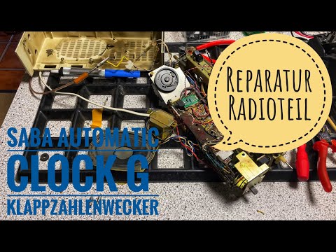 Saba Automatic Clock G Klappzahlenwecker Reparatur - Teil 1