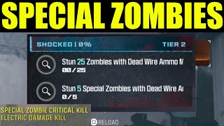 how to &quot;stun 5 special zombies with dead wire ammo mod&quot; MWZ | Shocked mission guide