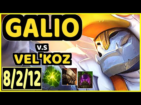 GALIO vs VEL'KOZ - 8/2/12 KDA BOTTOM SUPPORT GAMEPLAY - KR Ranked GRANDMASTER