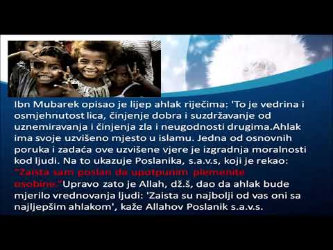 Moralnost u zivotu 1 dio, prof. islamske vjeronauke Ahmedina Purković