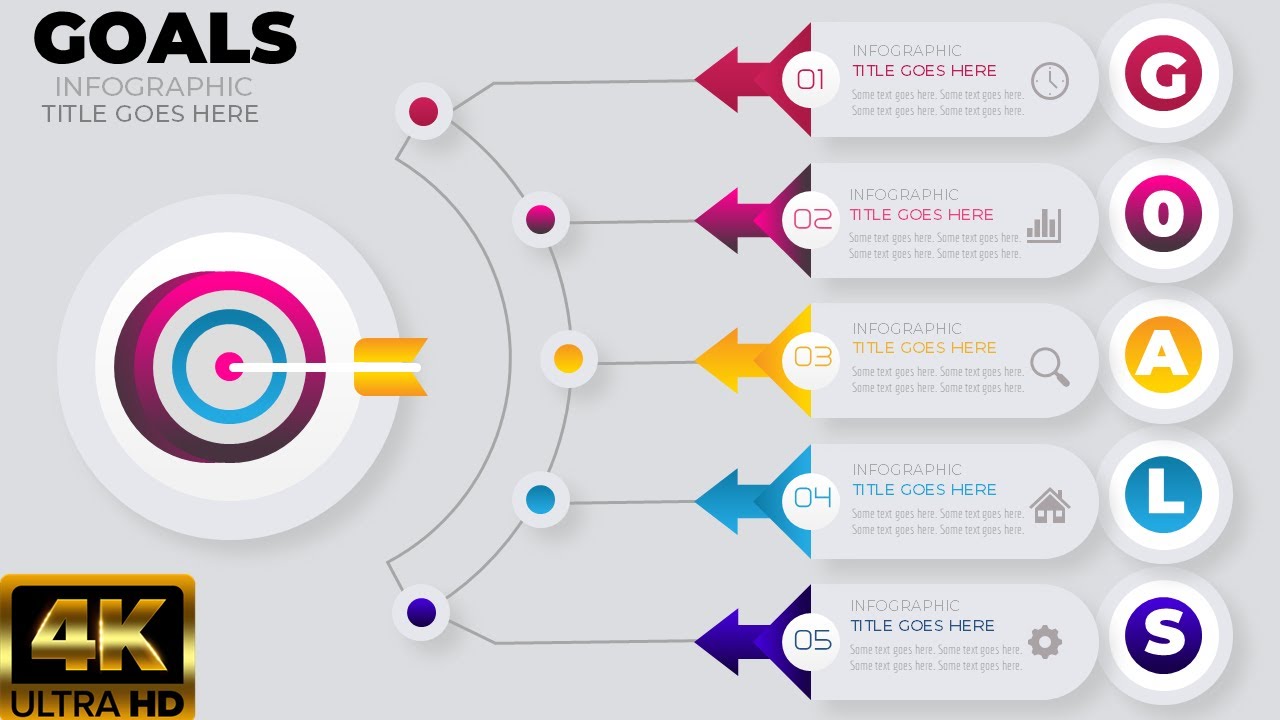 Create 5 Step RECTANGULAR Infographic with Neumorphic Design | Free Template